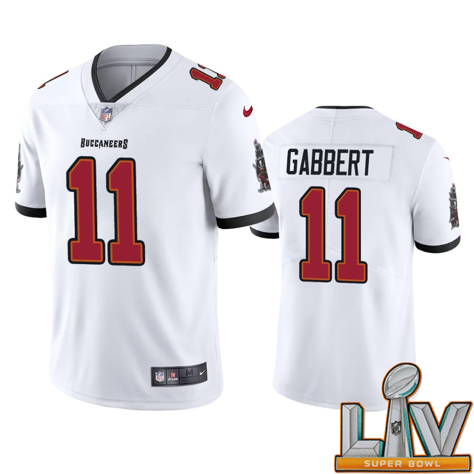 Super Bowl LV 2021 Tampa Bay Buccaneers Men Nike NFL 11 Blaine Gabbert White Vapor Limited Jersey